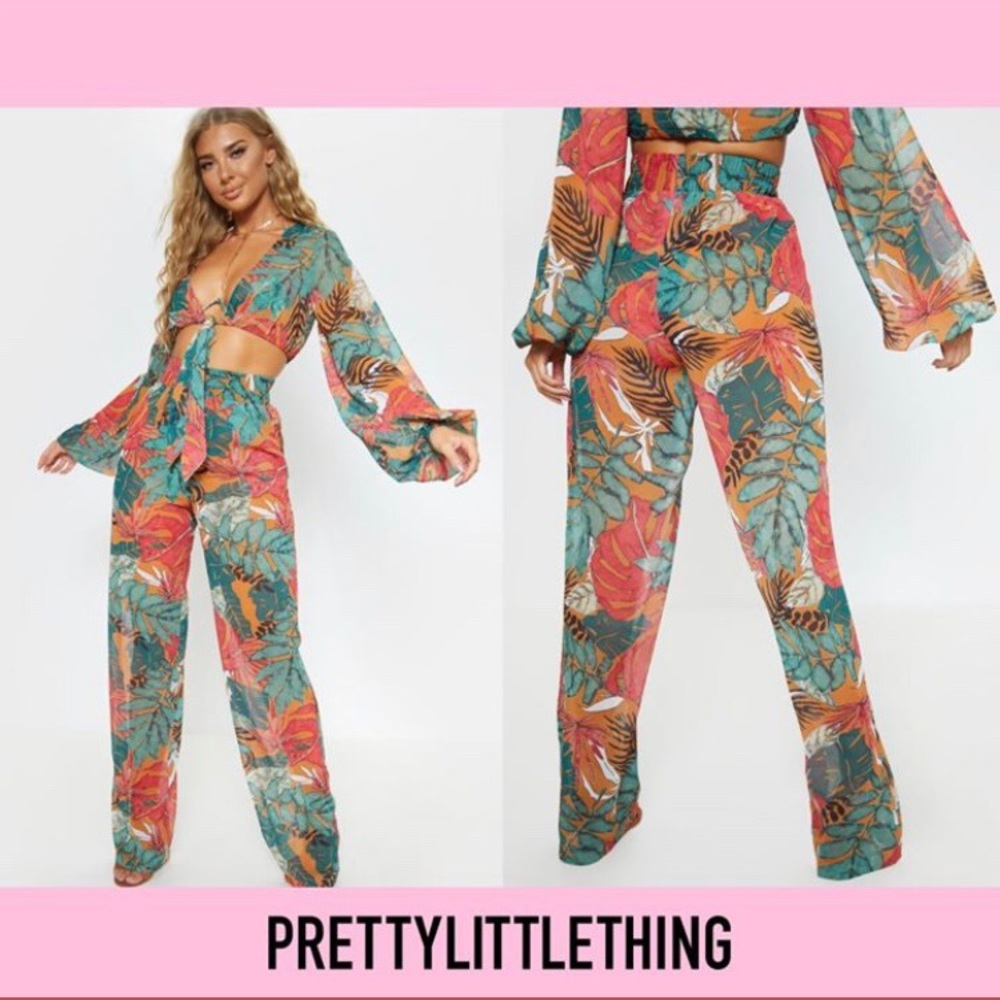 Pretty Little Thing Swim Cover Up Set. Size 2